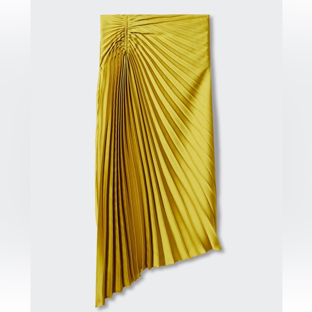 Mango PLEATED ASYMMETRIC SKIRT - Picture 3 of 8